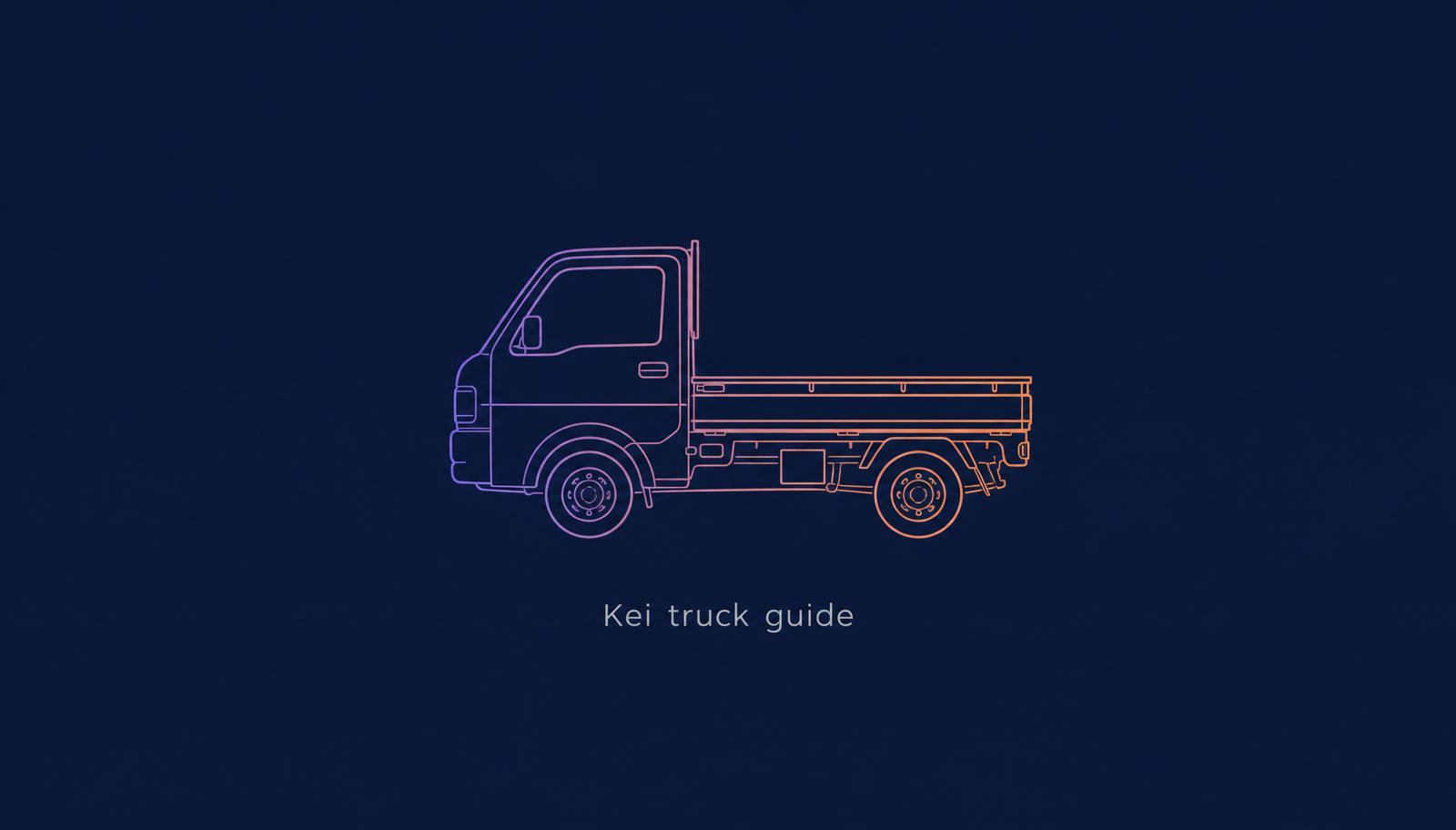 Branded Nexus JDM Imports graphic with a kei truck outline and the label Kei truck guide